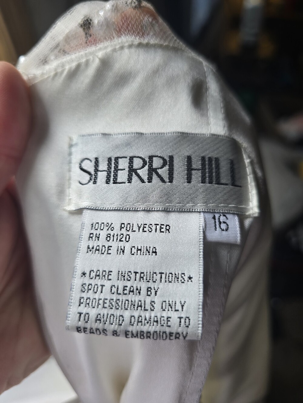 Sherri Hill White Pearl-Embellished Beaded Modern Romantic Bridal Cocktail Dress - Picture 9 of 9